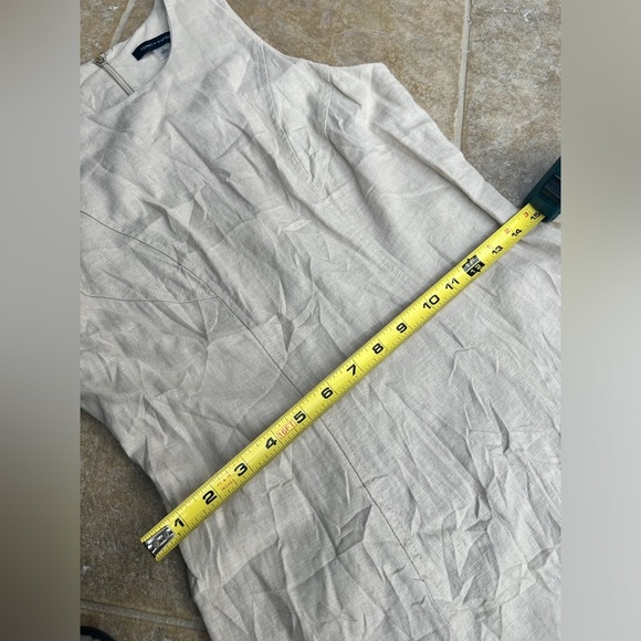 Tommy Hilfiger Womens Natural Linen Blend Preppy Euro Summer Midi Dress 4 - Picture 11 of 11